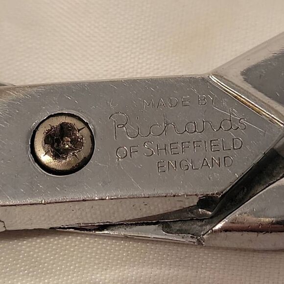 COPY - Vintage Richards Of Sheffield England Sewing Scissors Shears Speedway Ch… - Picture 8 of 10